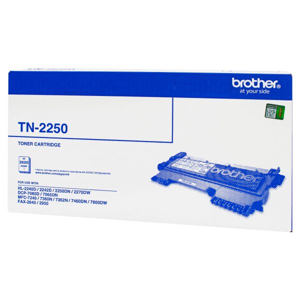 Brother TN-2250 Black Genuine Toner 2.6k pages